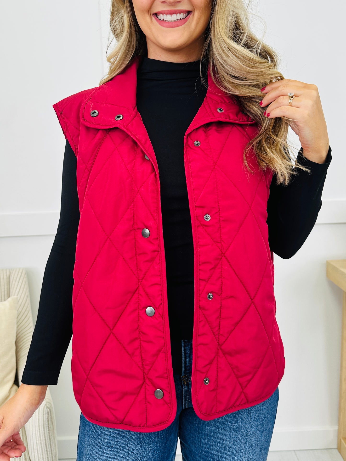 Quilted In The Quiet Vest- Multiple Colors!