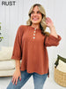 REG/CURVY Cute As a Button Top- Multiple Colors!