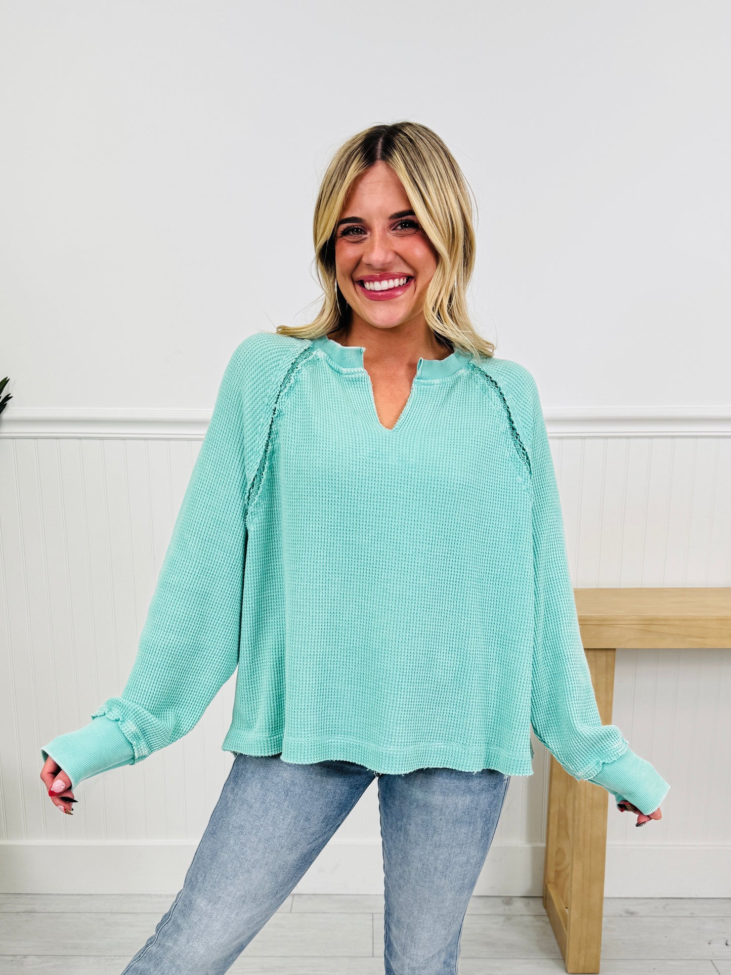 Spring Simplicity Garment Dyed Top in Three Colors