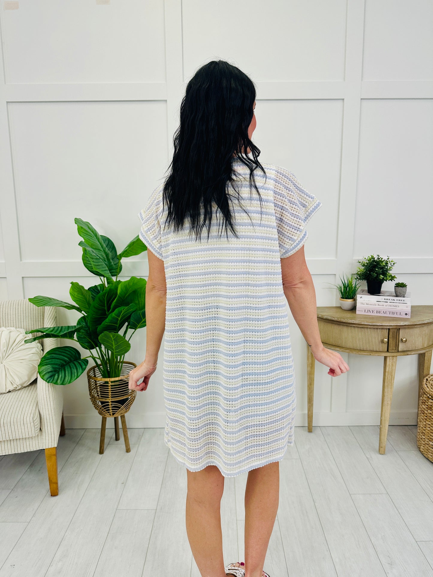 Earn Those Stripes Cardigan In Blue