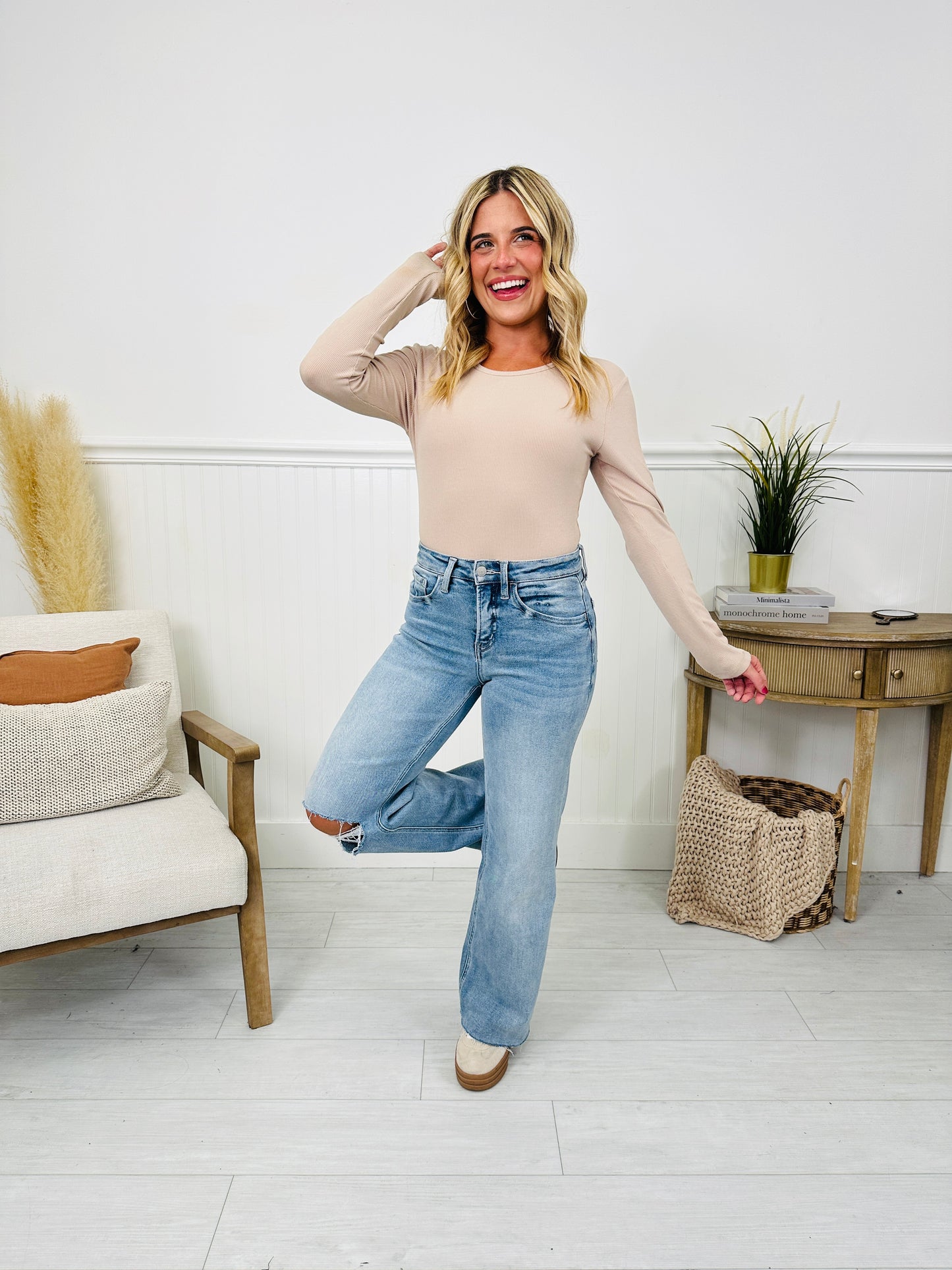 The Bee's Knees Tummy Control Wide Leg Jeans