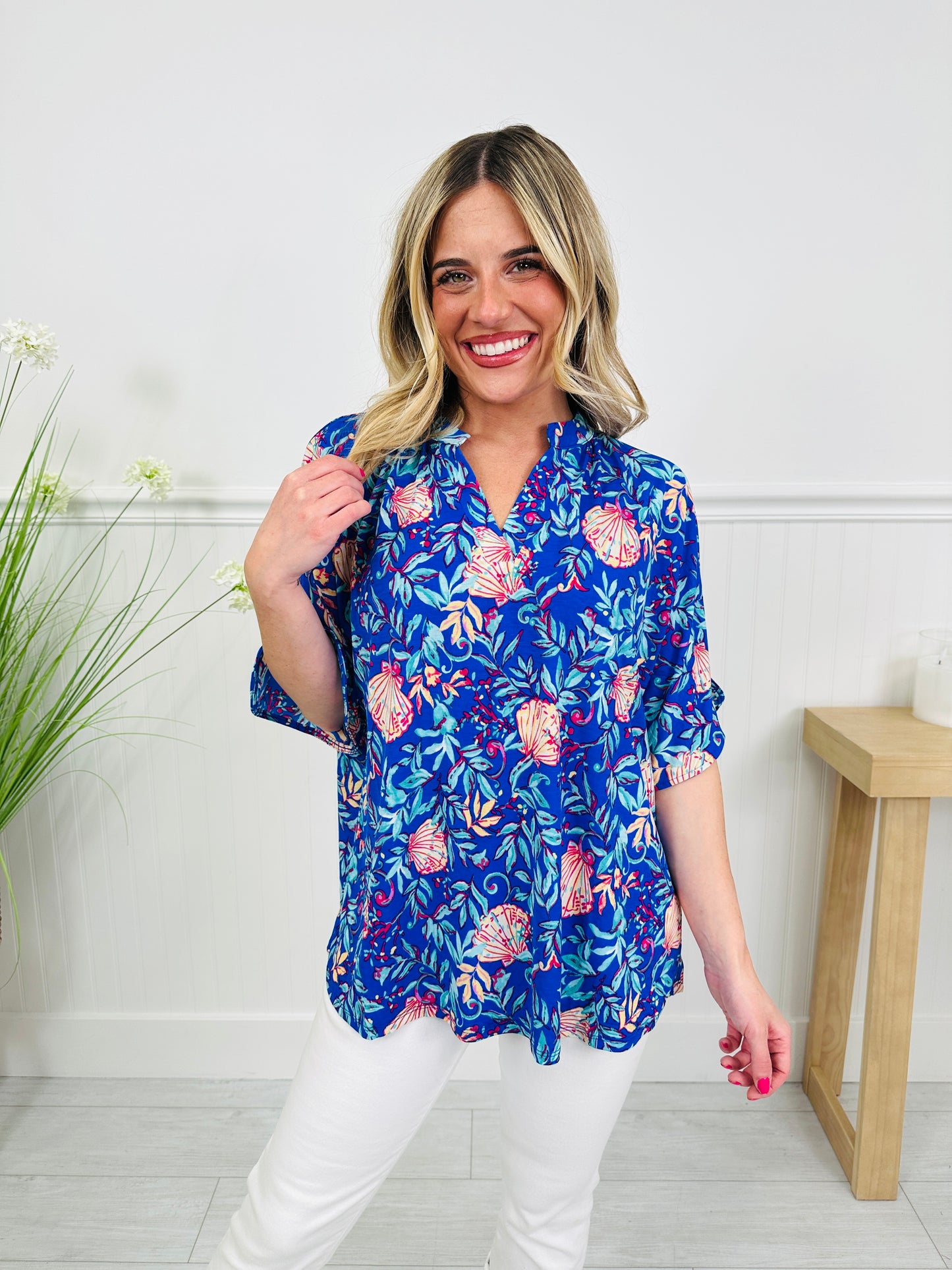 Radiate Sunshine Top in Naples Print