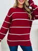 Parallel Paths Sweater in Cabernet/Ivory