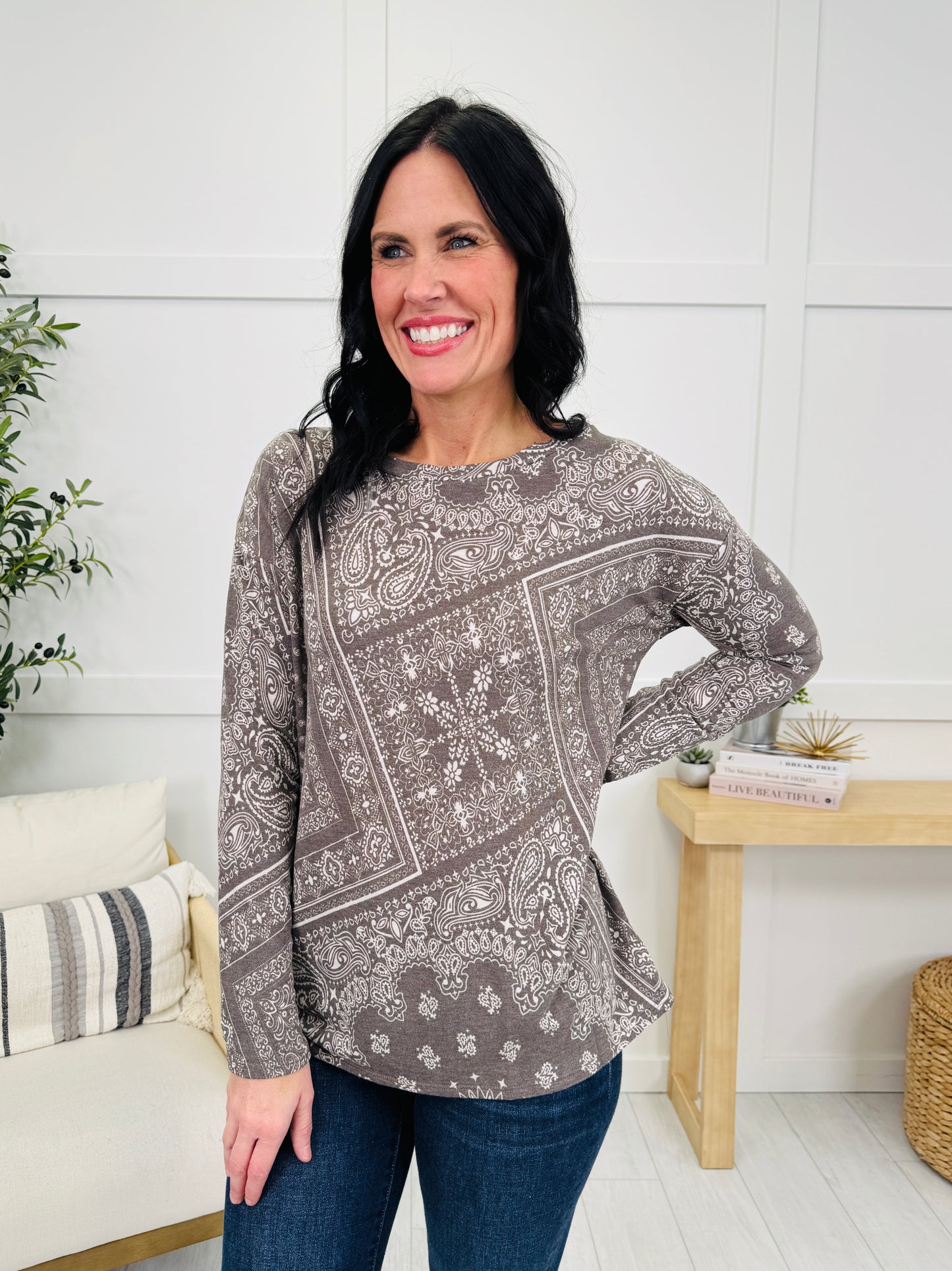 Wild About Cozy Top in Brown