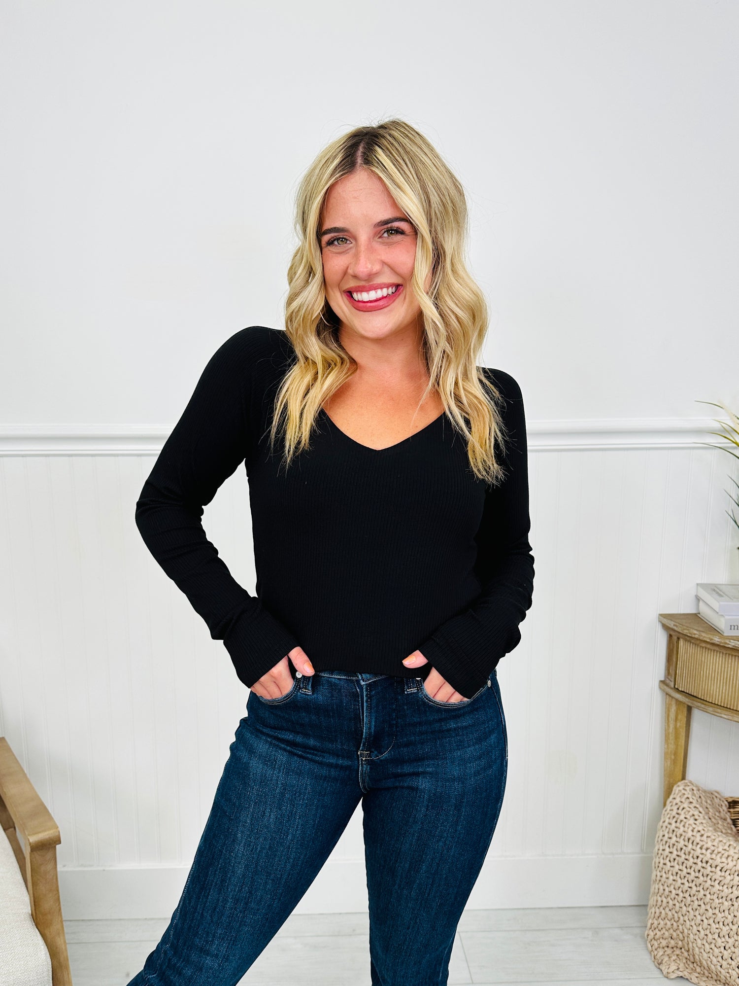 MOCO Exclusive Simple And Sweet Long Sleeve Top- Multiple Colors