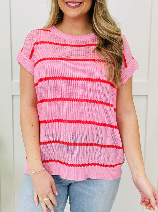 Quiet Coast Top In Pink