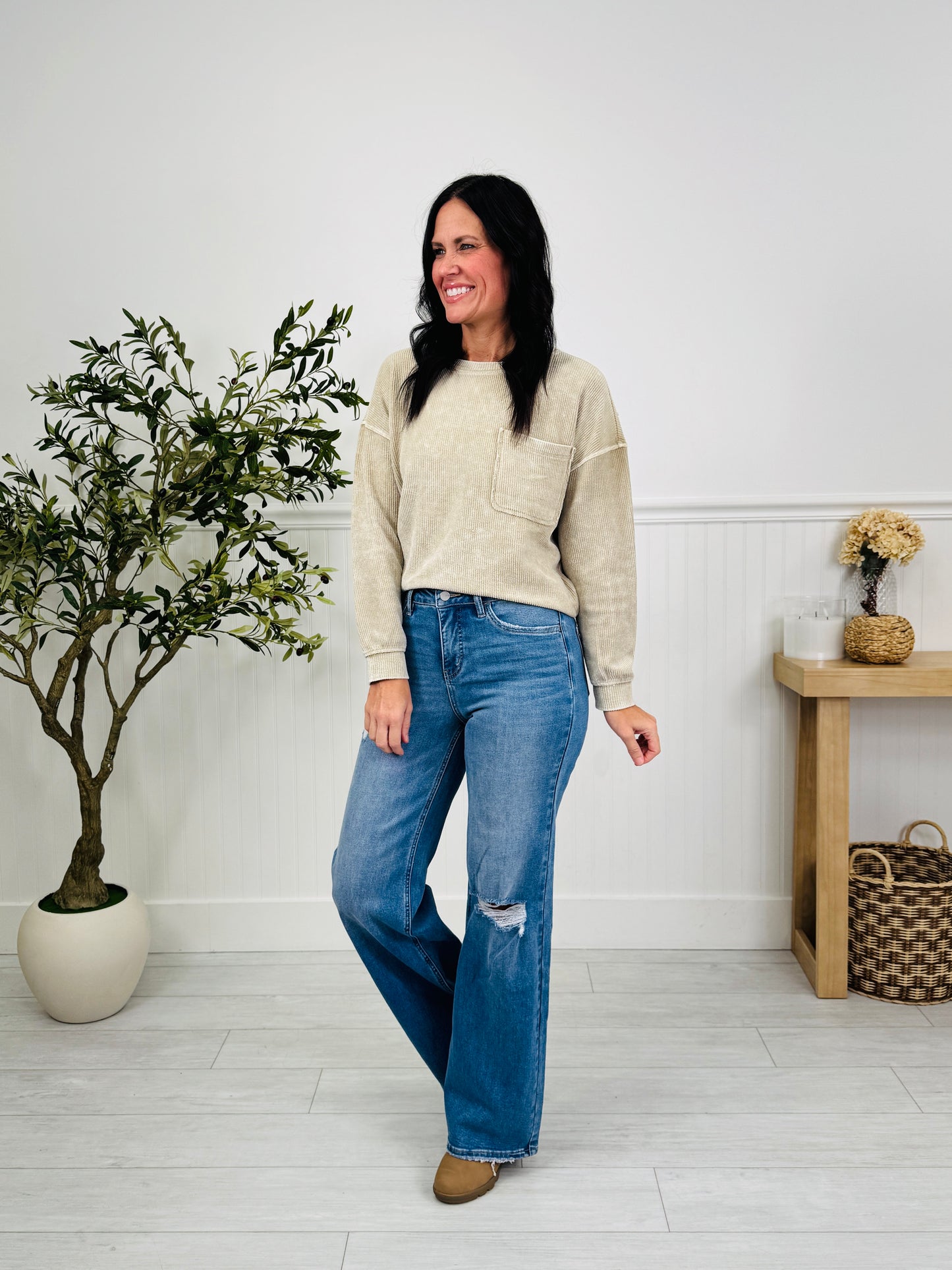 Relaxed & Ready Wide Leg Tummy Control Jeans In Multiple Inseams