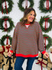 Striped With Cheer Pullover