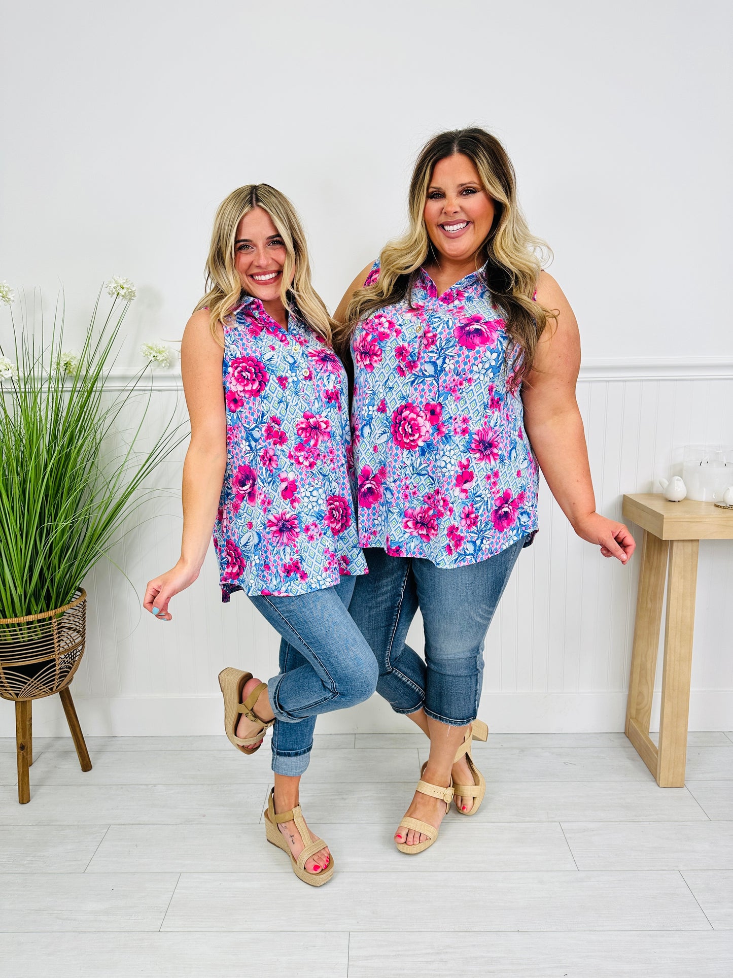 Styled For Summer Tank Top In Scottsdale Print