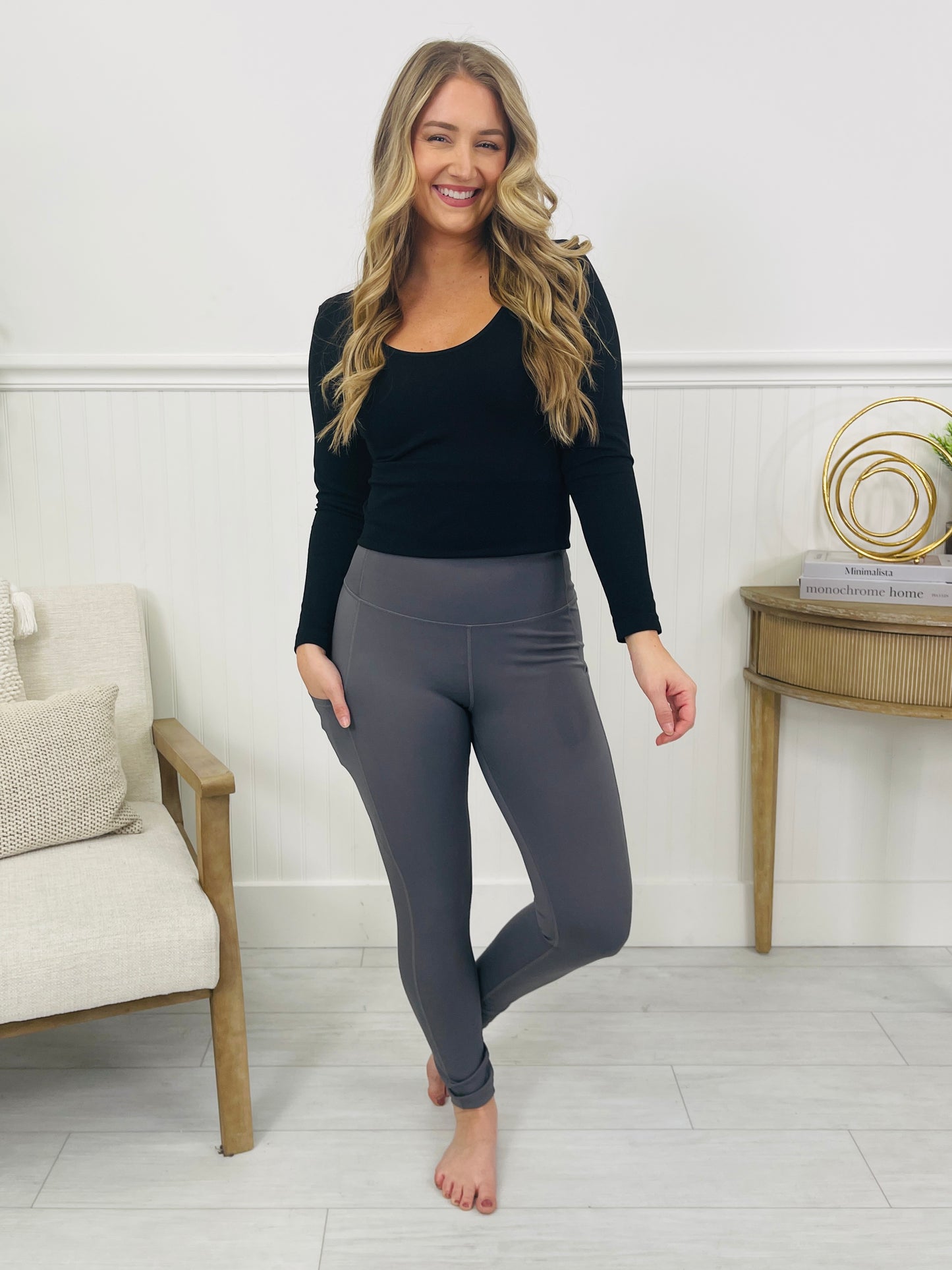 Easy Choice Leggings In Charcoal