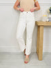 Judy Blue White Wash Kick Flare Jeans