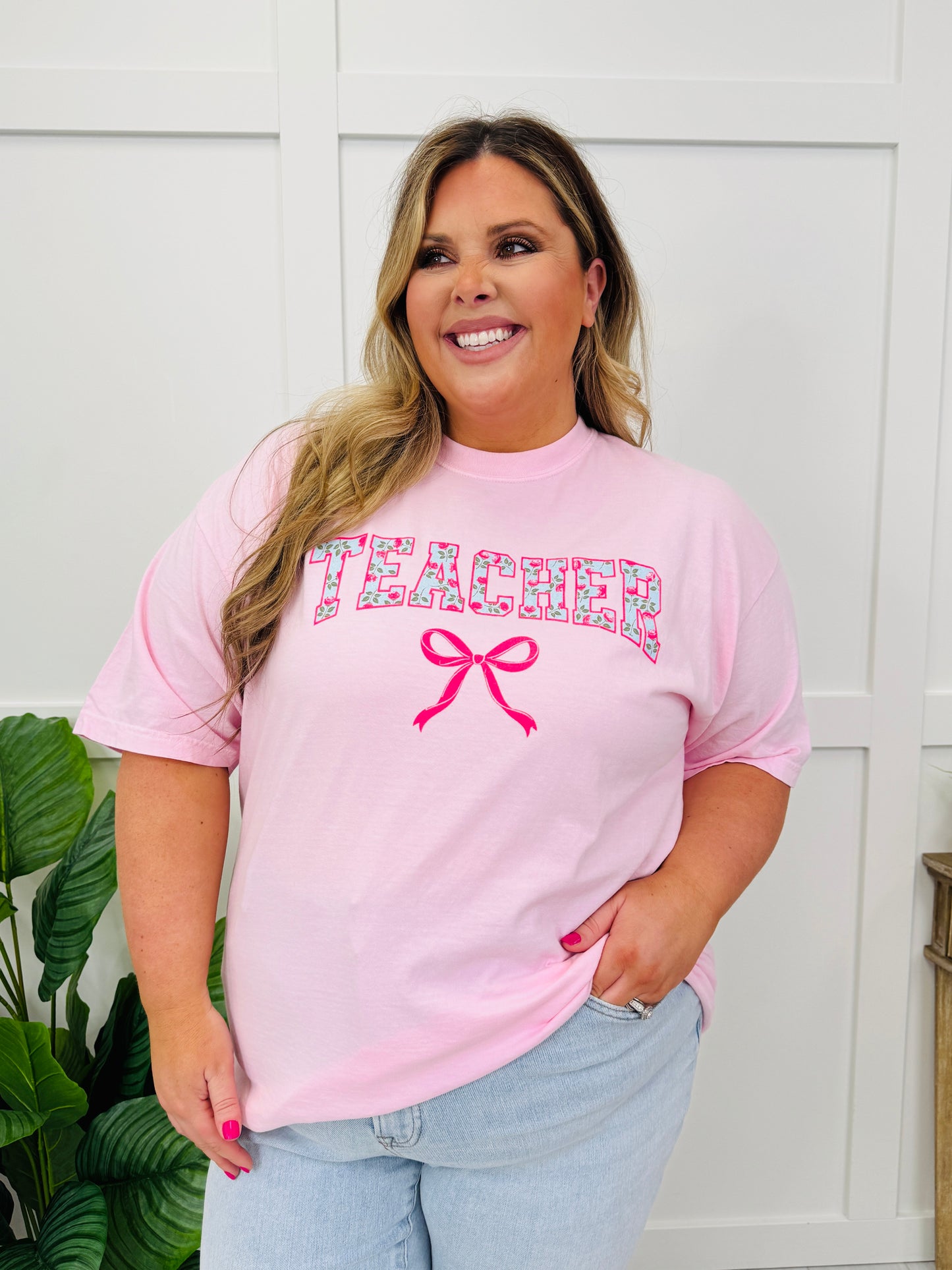 Floral Teacher Graphic Tee