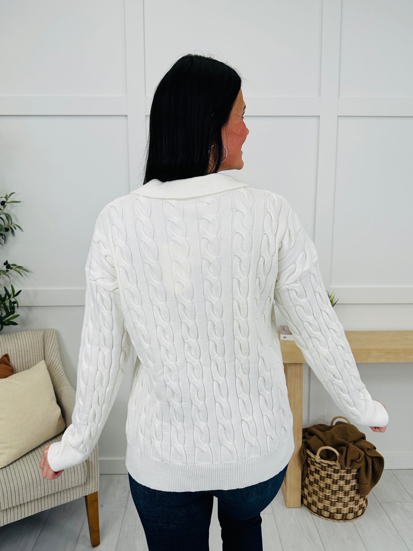 Sunday Polished Sweater in Cream