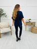 Navy Bloom Blouse
