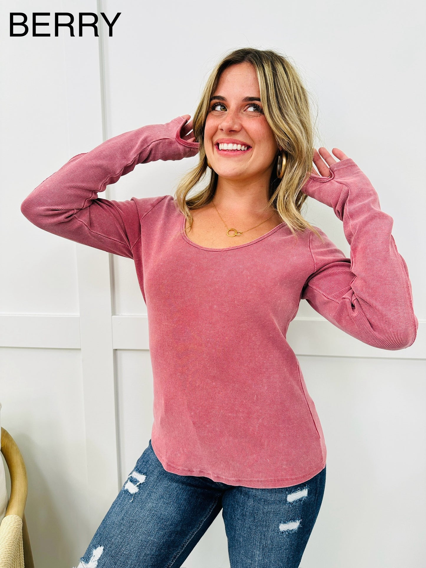 REG/CURVY MOCO Exclusive Flip it And Reverse It Mineral Washed Reversible Top-- Multiple Colors!