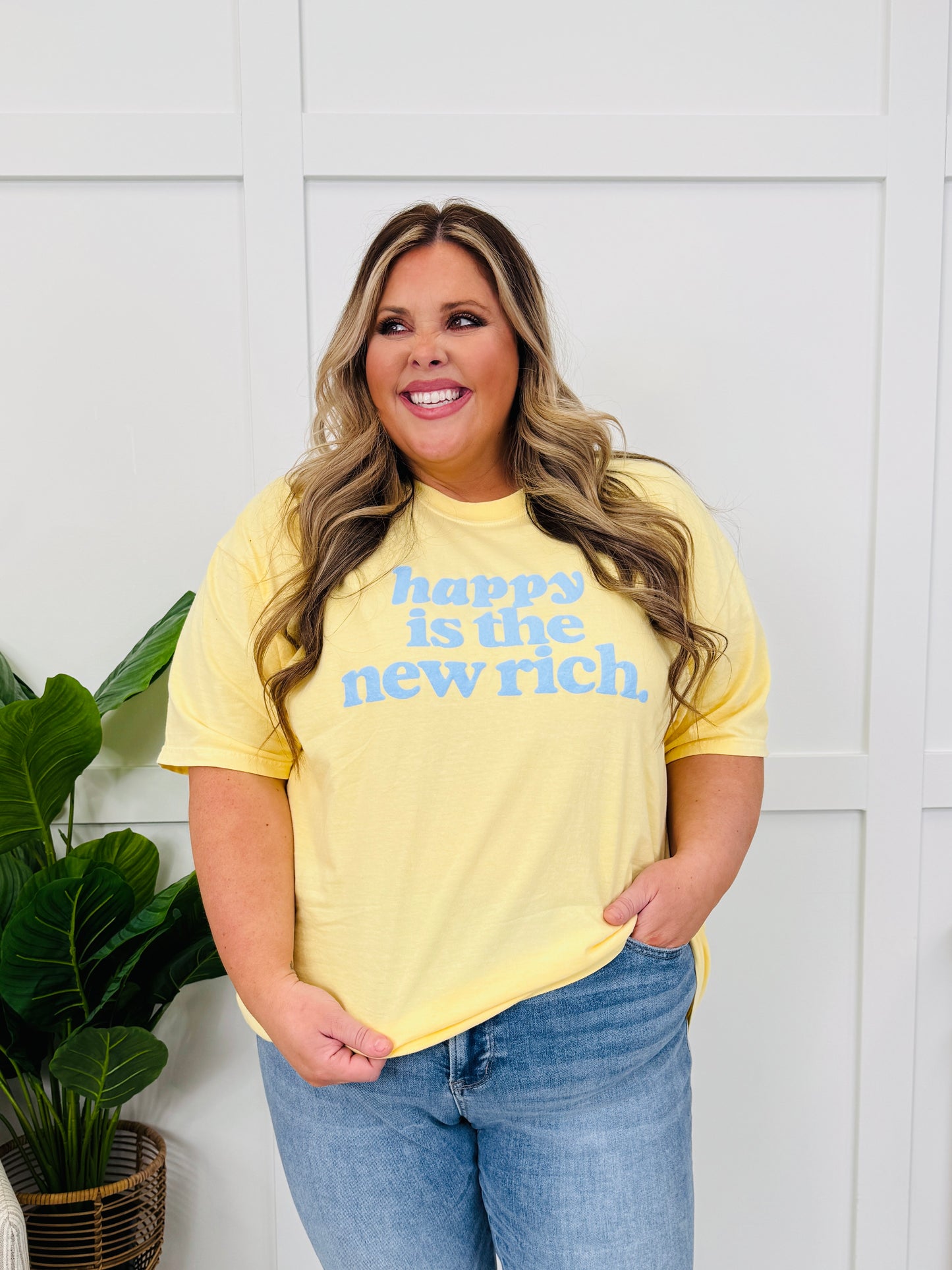 Happy Is The New Rich Graphic Tee