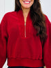 Weekend Warmth Pullover In Burgundy