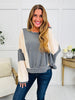 Split Harmony Pullover in Charcoal