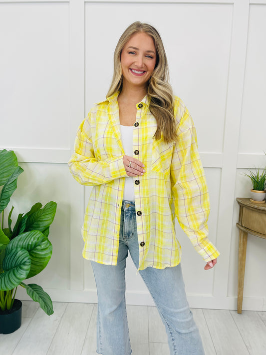 Buttercup Plaid Top
