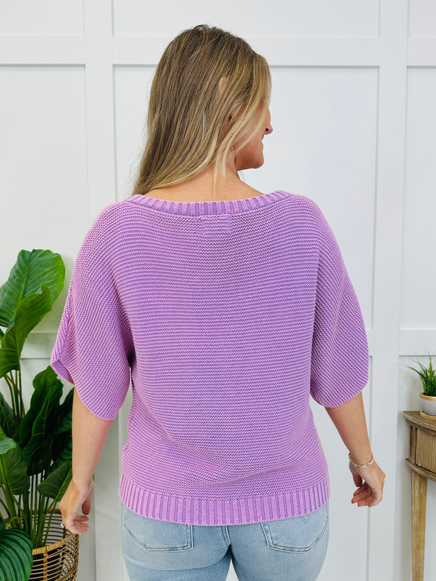 After Hours Knit Top In Washed Lavender