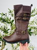 The Buckle Edit Boots in Brown