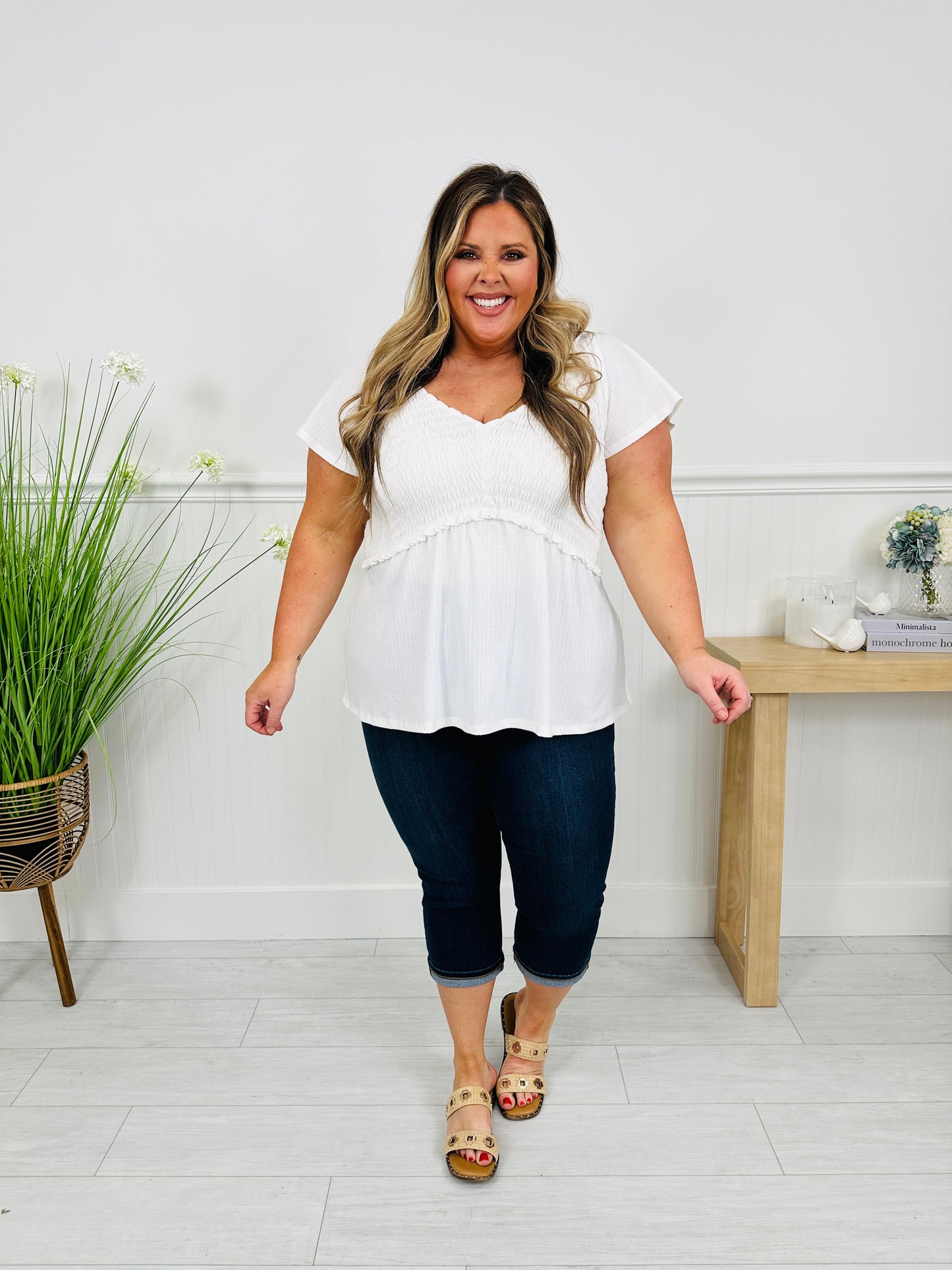 Judy Blue New Beginnings Cuffed Capri Jeans