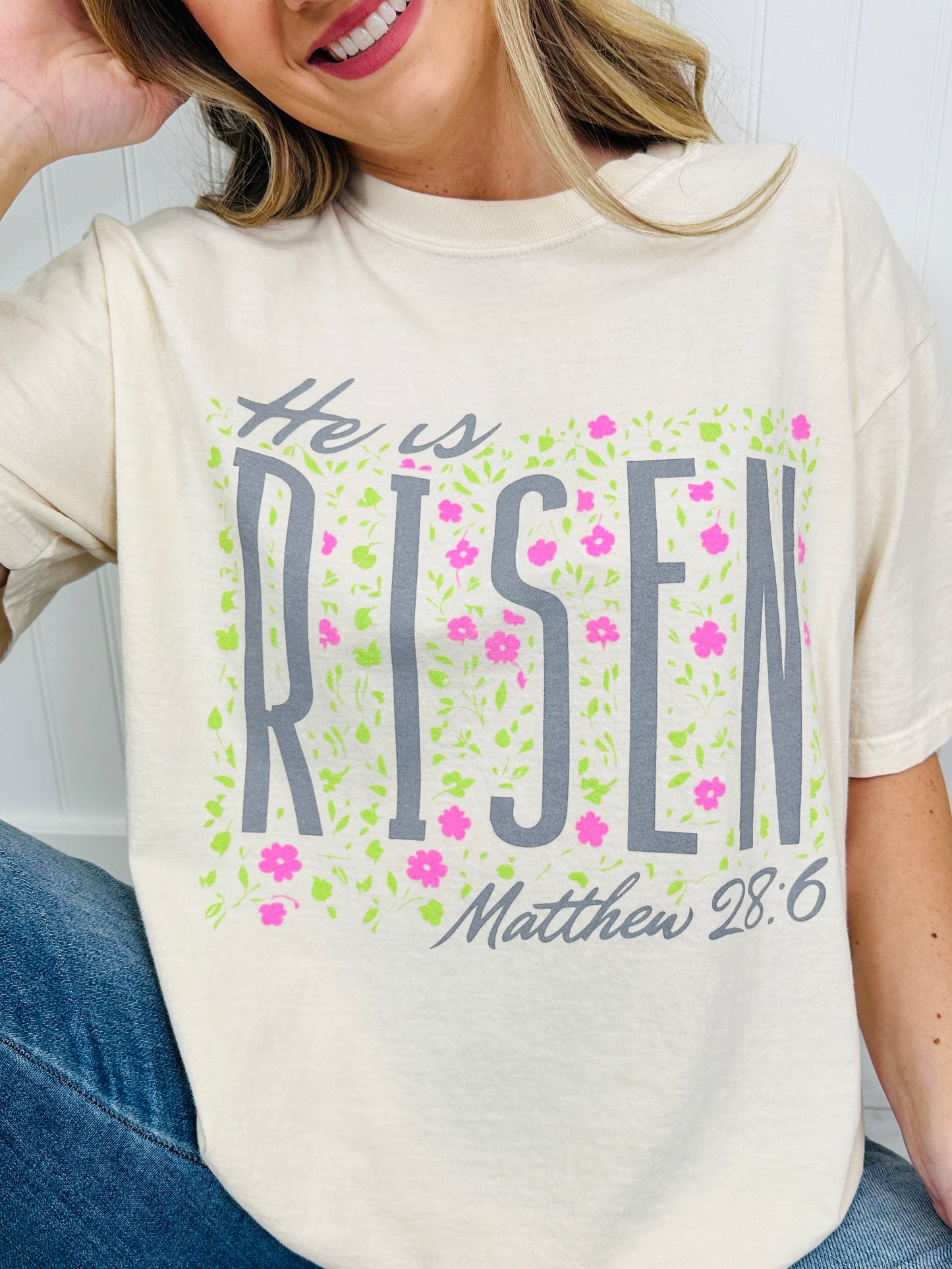 He is Risen Matthew 28:6 Graphic Tee