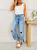 Casual Crush Cuffed Wide Leg Tummy Control Jeans
