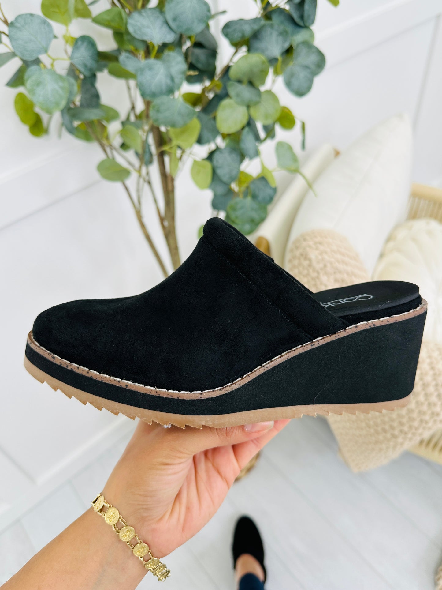 Sliding Into Style Mules In Black Suede