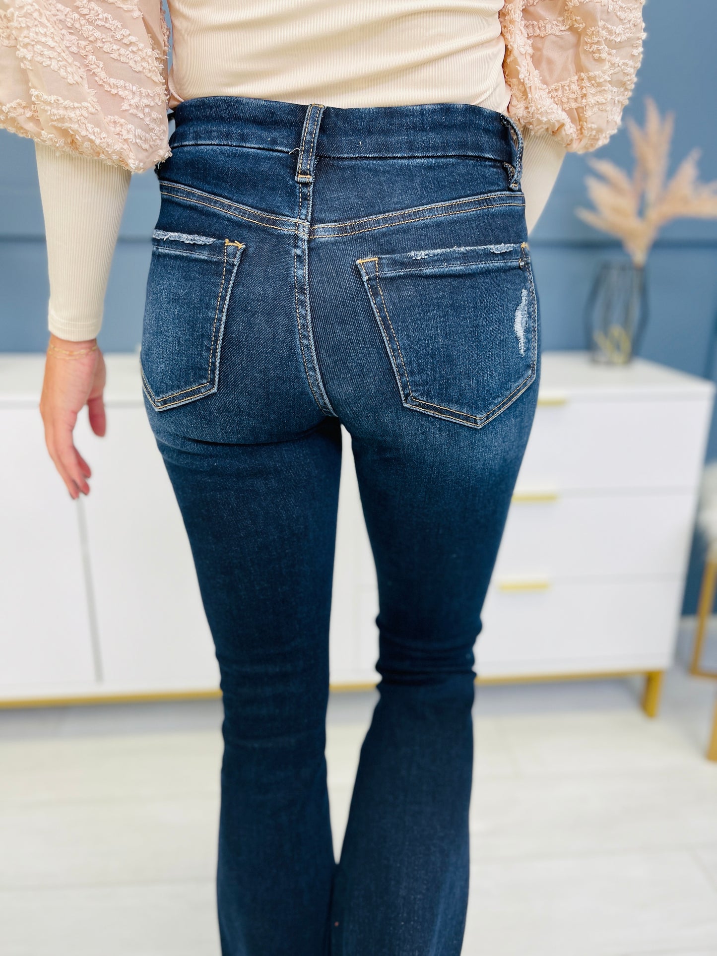 Restock! Mica REG/CURVY Kick Off Flare Cropped Jeans in Two Washes