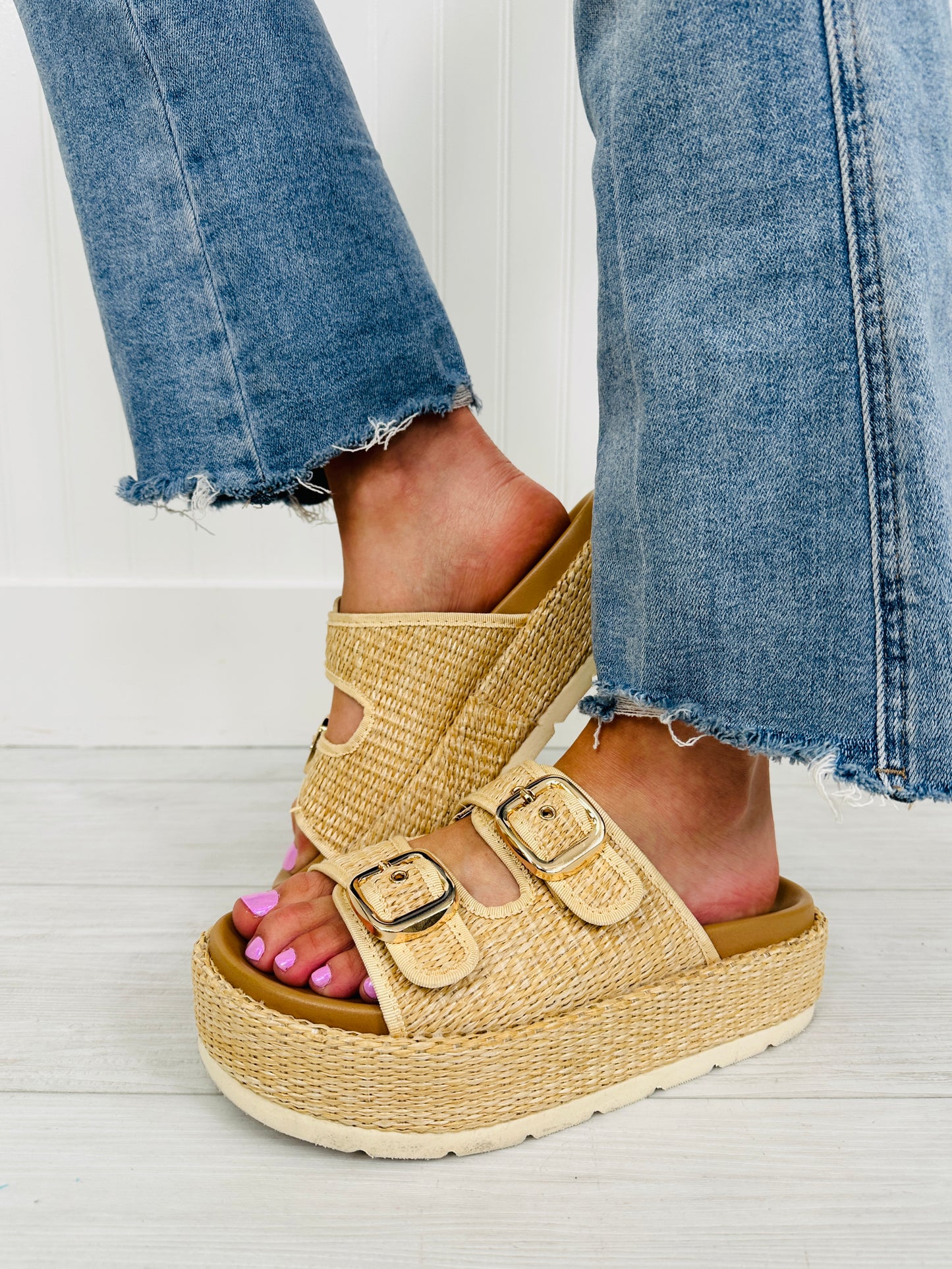 Step Above The Rest Platform Raffia Sandals