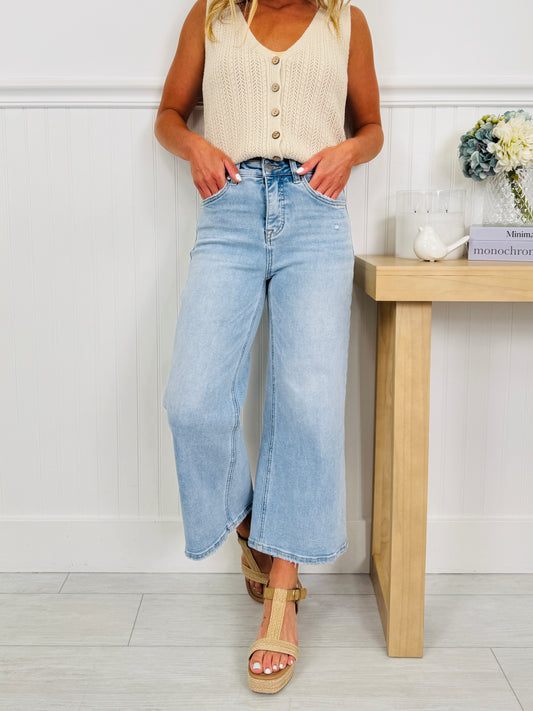 The Perfect Pick Cropped Wide Leg Jeans in Multiple Inseams