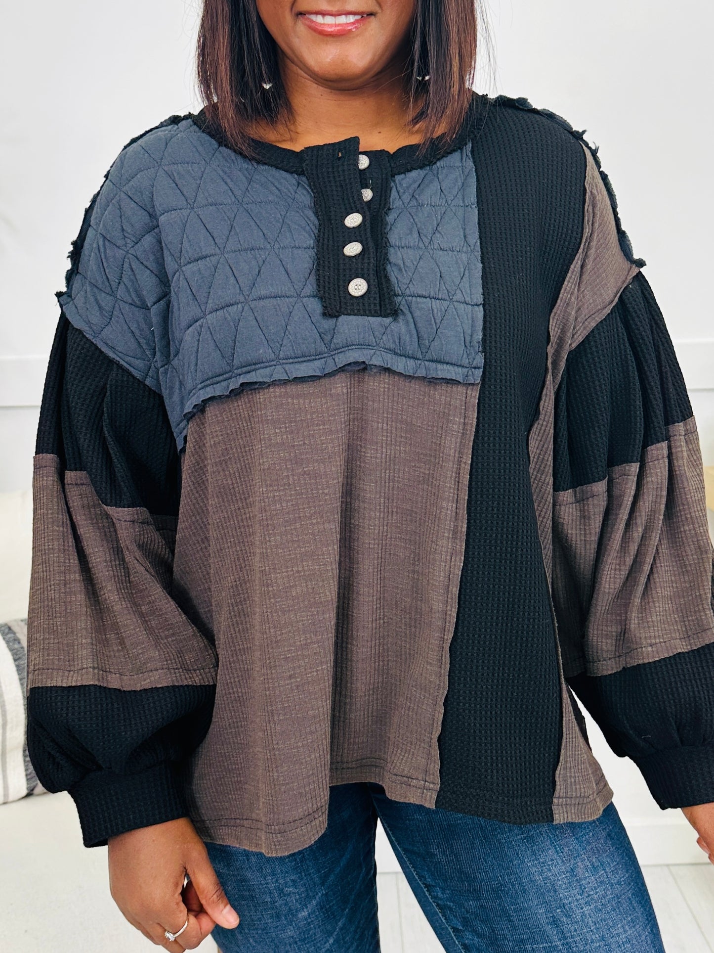 Ethereal Beauty Top In Charcoal