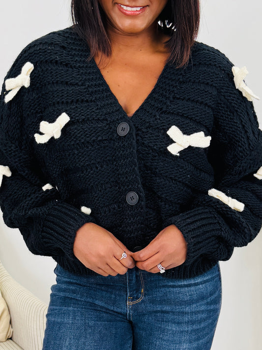 Ribboned In Style Cardigan