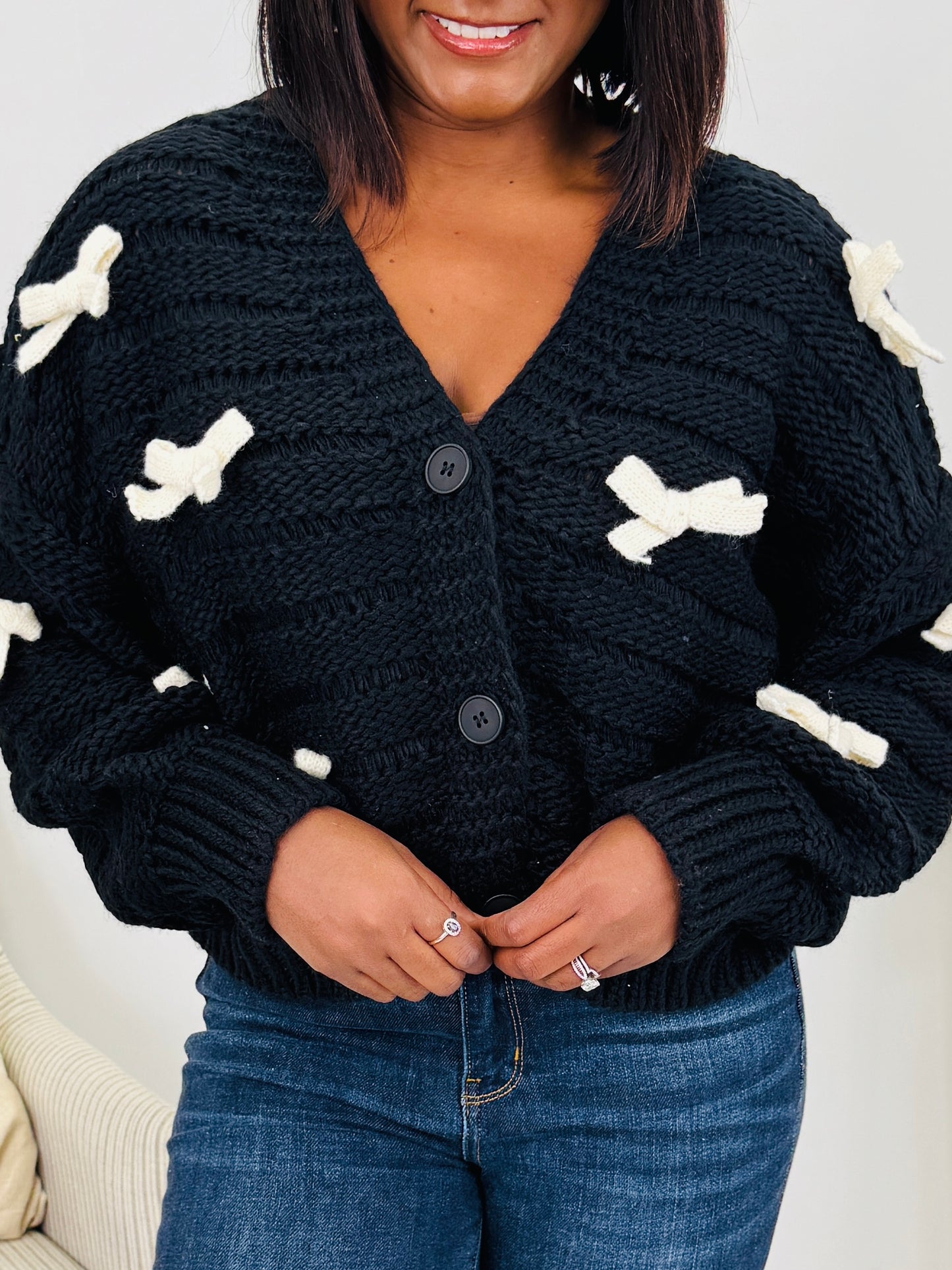 Ribboned In Style Cardigan