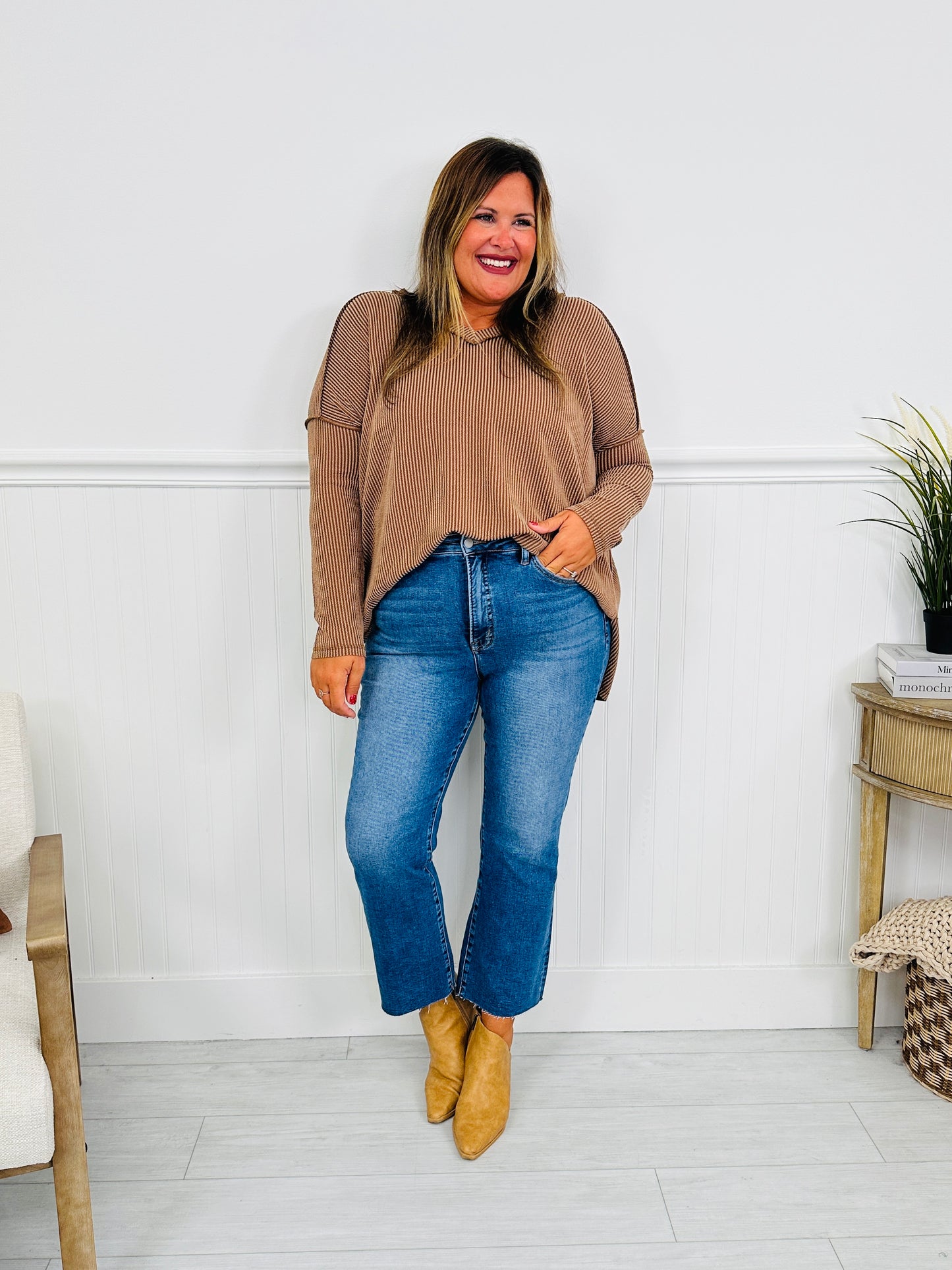 Falling Fast Kick Flare Tummy Control Jeans