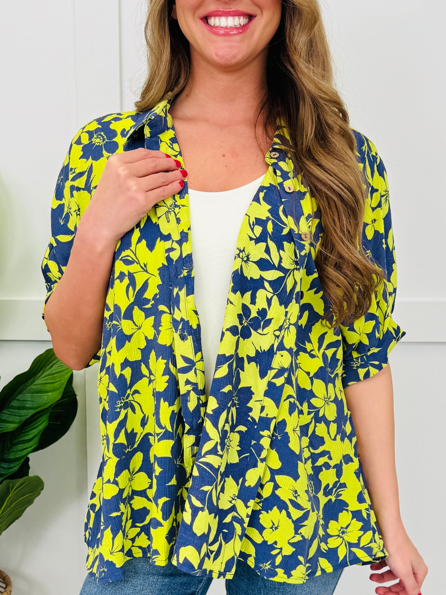 Mood Booster Top in Lime Blue