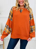 Harvest Trail Top In Rust/Mustard