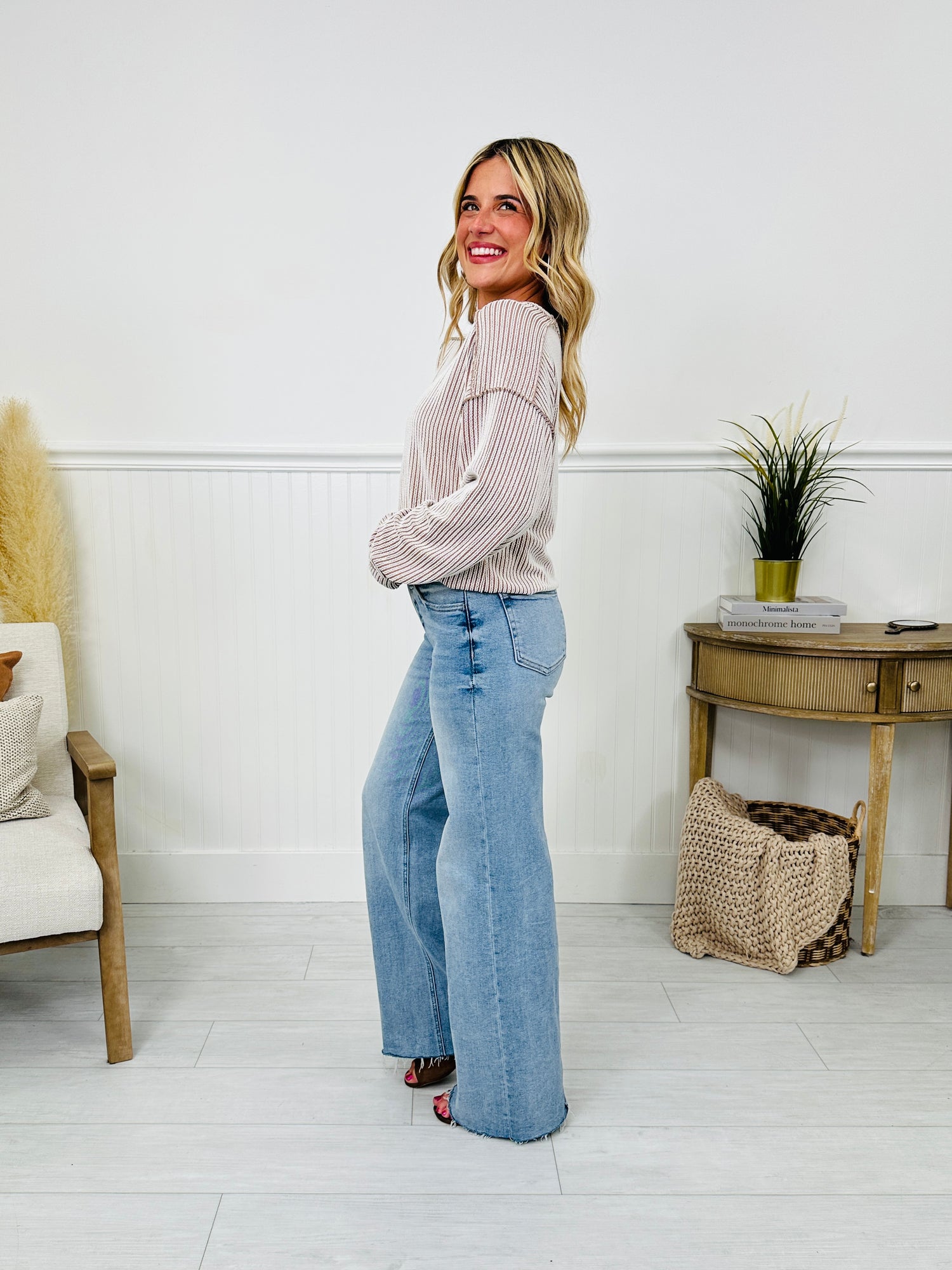 Dream of Me Tummy Control Slim Wide Leg Jeans – MOCO Boutique