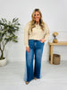 Two Tone Twist Tummy Control Retro Wide Leg Jeans