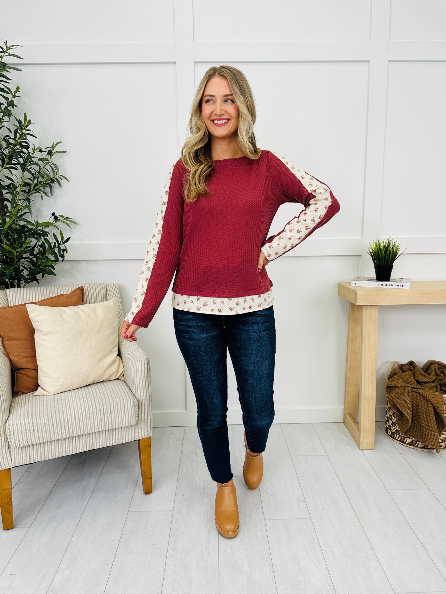 Bloom Along The Way Top in Marsala