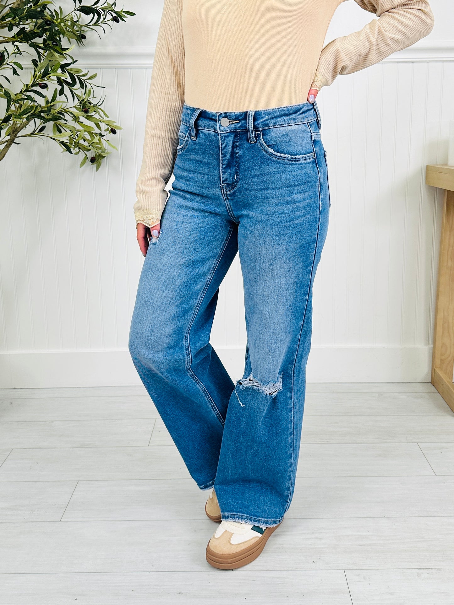 Relaxed & Ready Wide Leg Tummy Control Jeans In Multiple Inseams