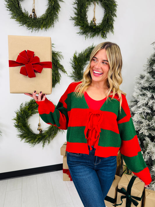 Tied With Cheer Cardigan