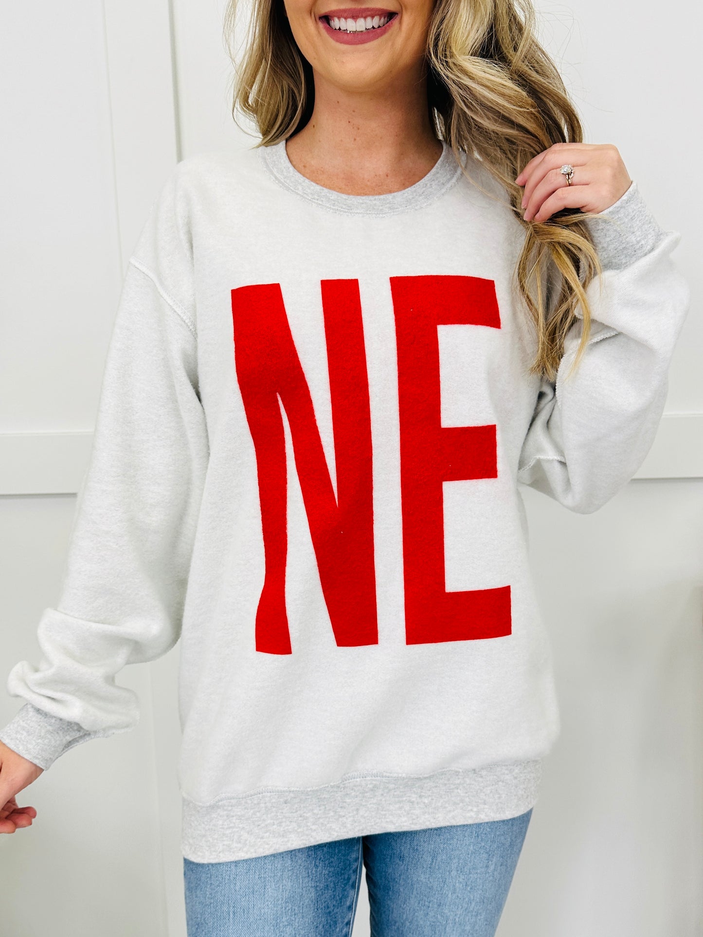 Nebraska Reversible NE Graphic Crewneck Sweatshirt