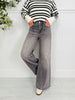Into The Grey Tummy Control Wide Leg Jeans In Multiple Inseams