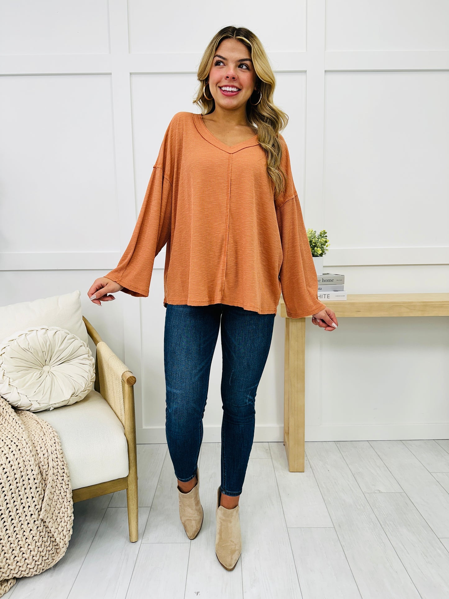 Ease Into Autumn Long Sleeve Top- Multiple Colors!