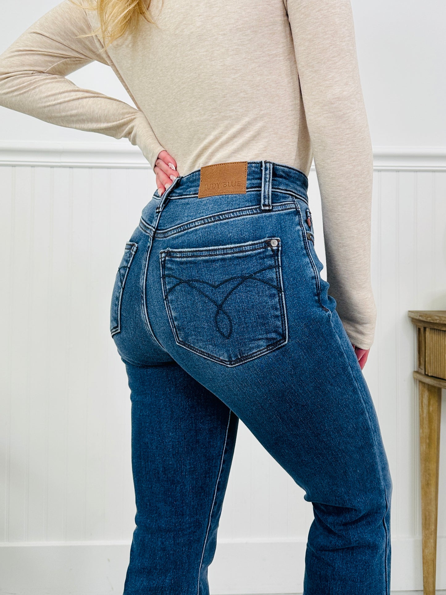 Judy Blue Cozy Classic Thermal Bootcut Jeans