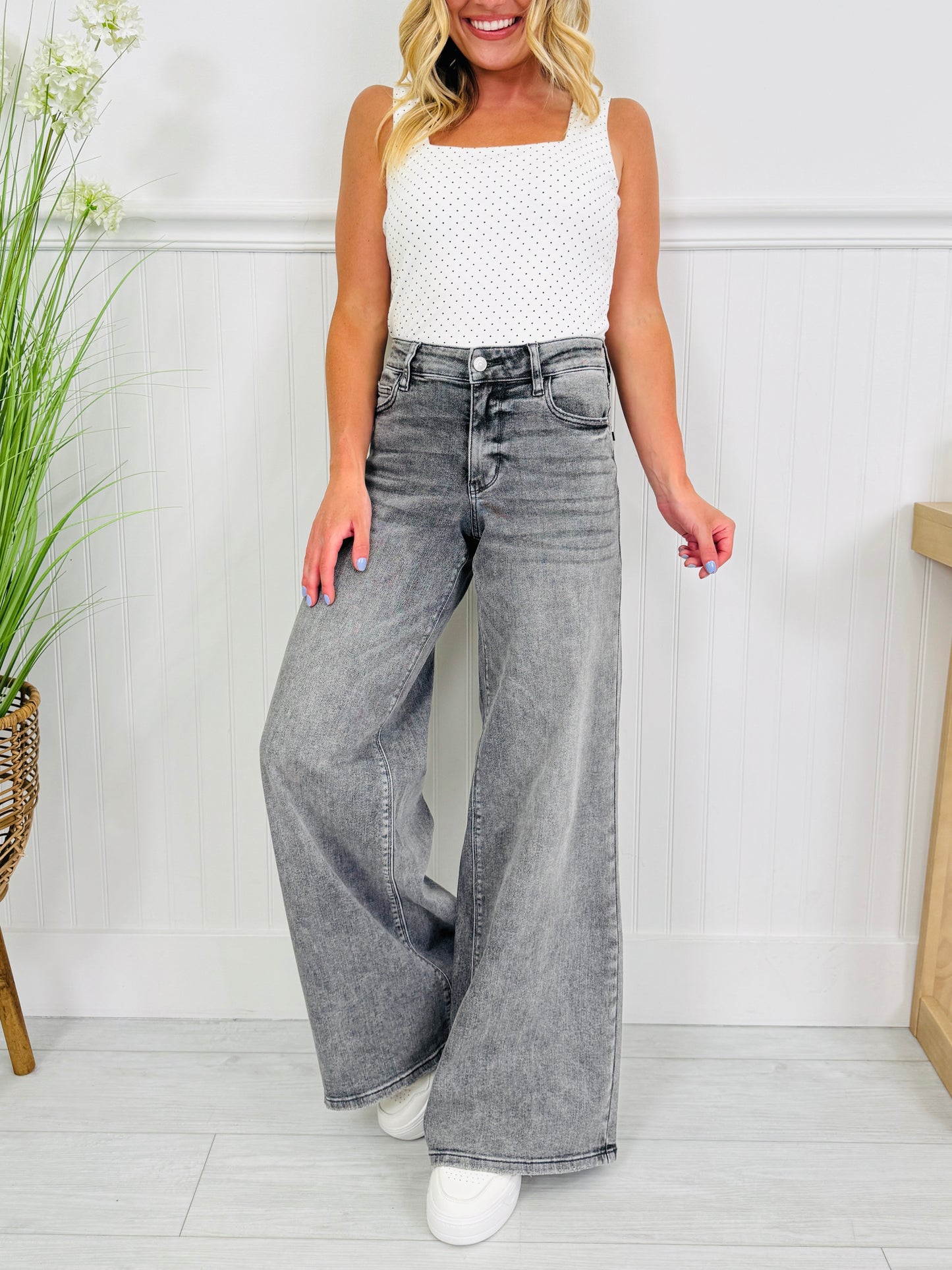 Judy Blue Smoke Show Palazzo Wide Leg Jeans