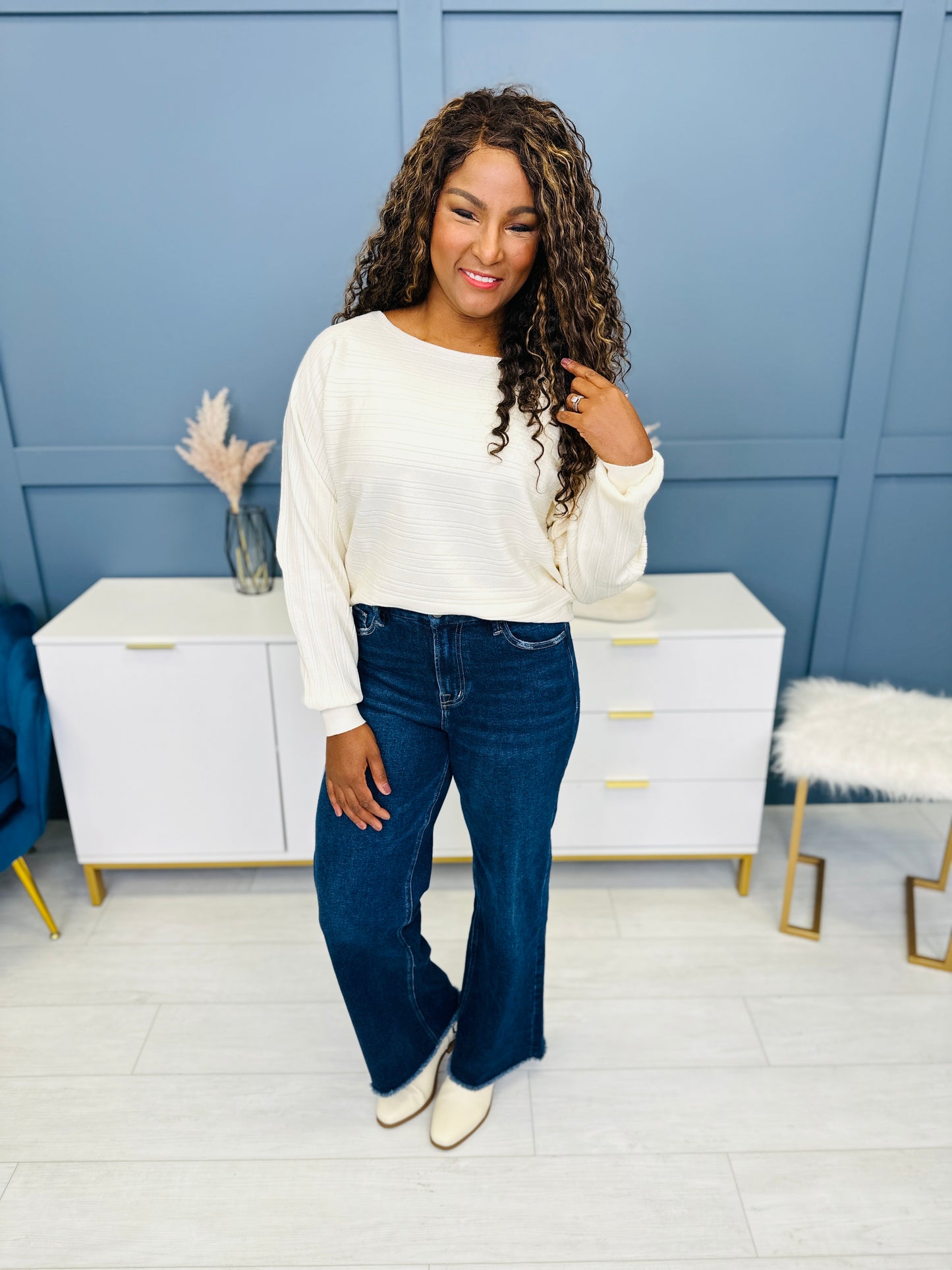 Mica Denim REG/CURVY Just Wanna Have Fun Wide Leg Jeans