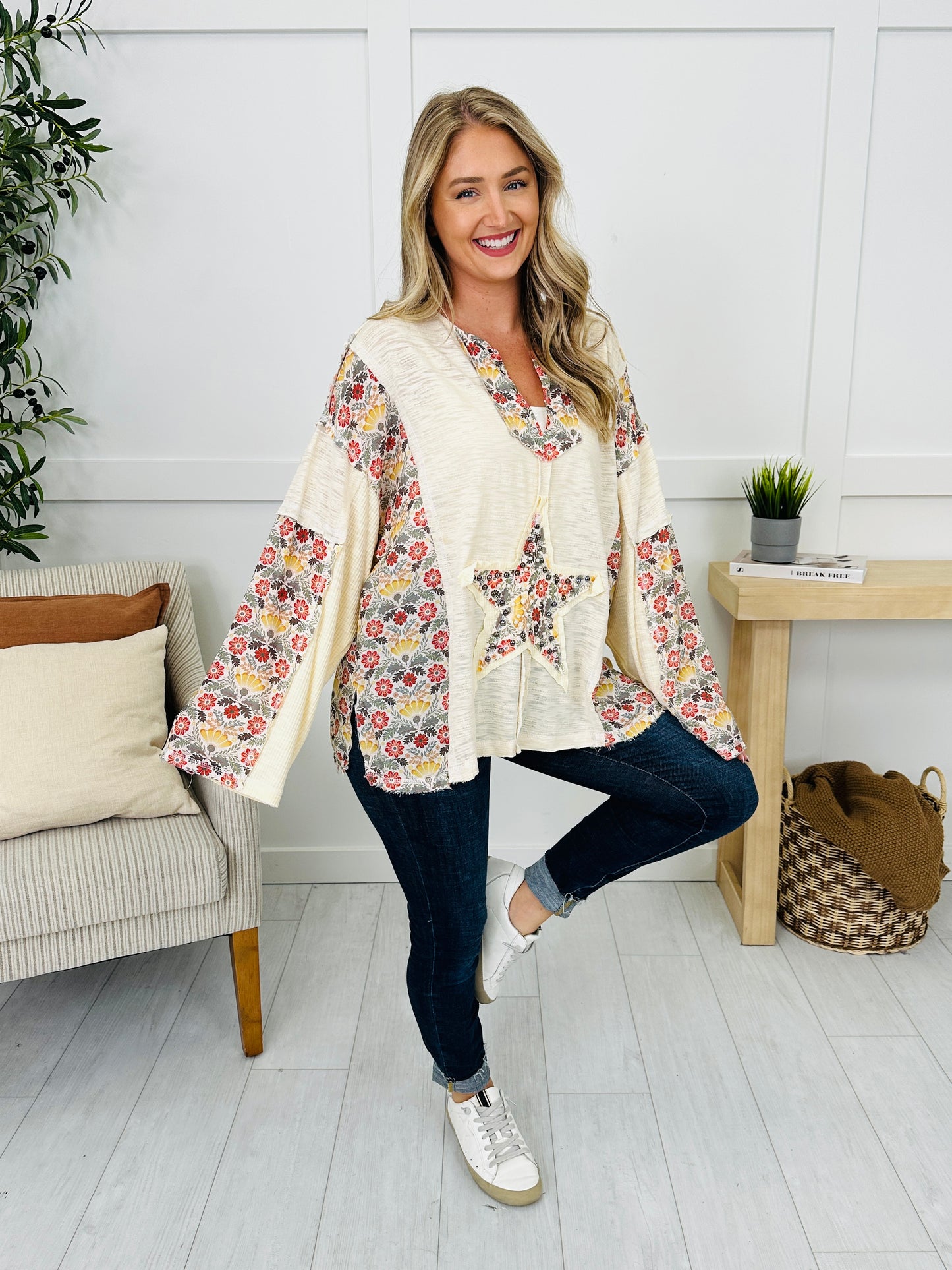 Her Own Constellation Top in Cream